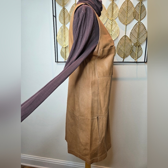 Vince Leather Sleeveless Dress Size 4 - Picture 4 of 8